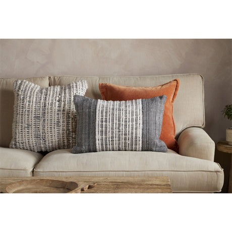 Mika 60 x 40cm Recycled Cushion Cover - Black & Natural