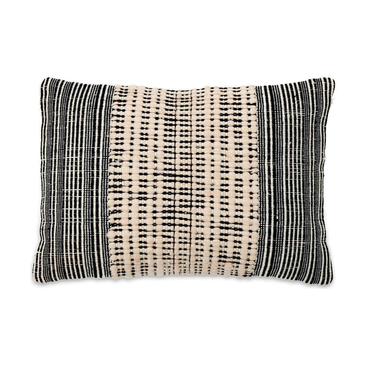 Mika 50 x 50cm Recycled Cushion Cover - Black & Natural