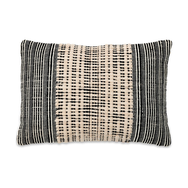 Mika 50 x 50cm Recycled Cushion Cover - Black & Natural