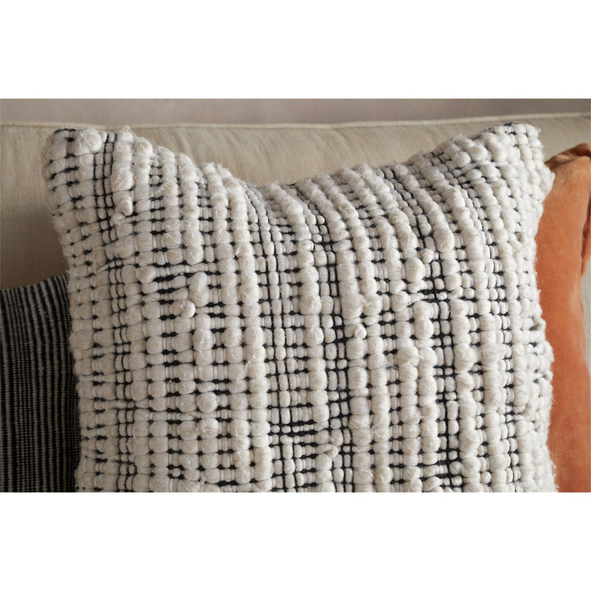 Mika 50 x 50cm Recycled Cushion Cover - Black & Natural