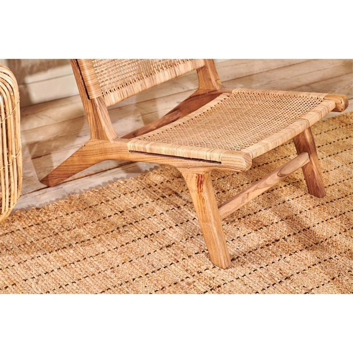 Madrisana Acacia & Rattan Occasional Chair - Natural
