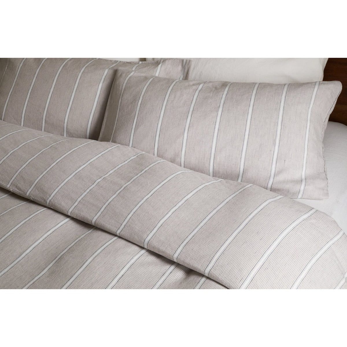 Mora Double Hemp & Cotton Duvet Cover - Stone Grey
