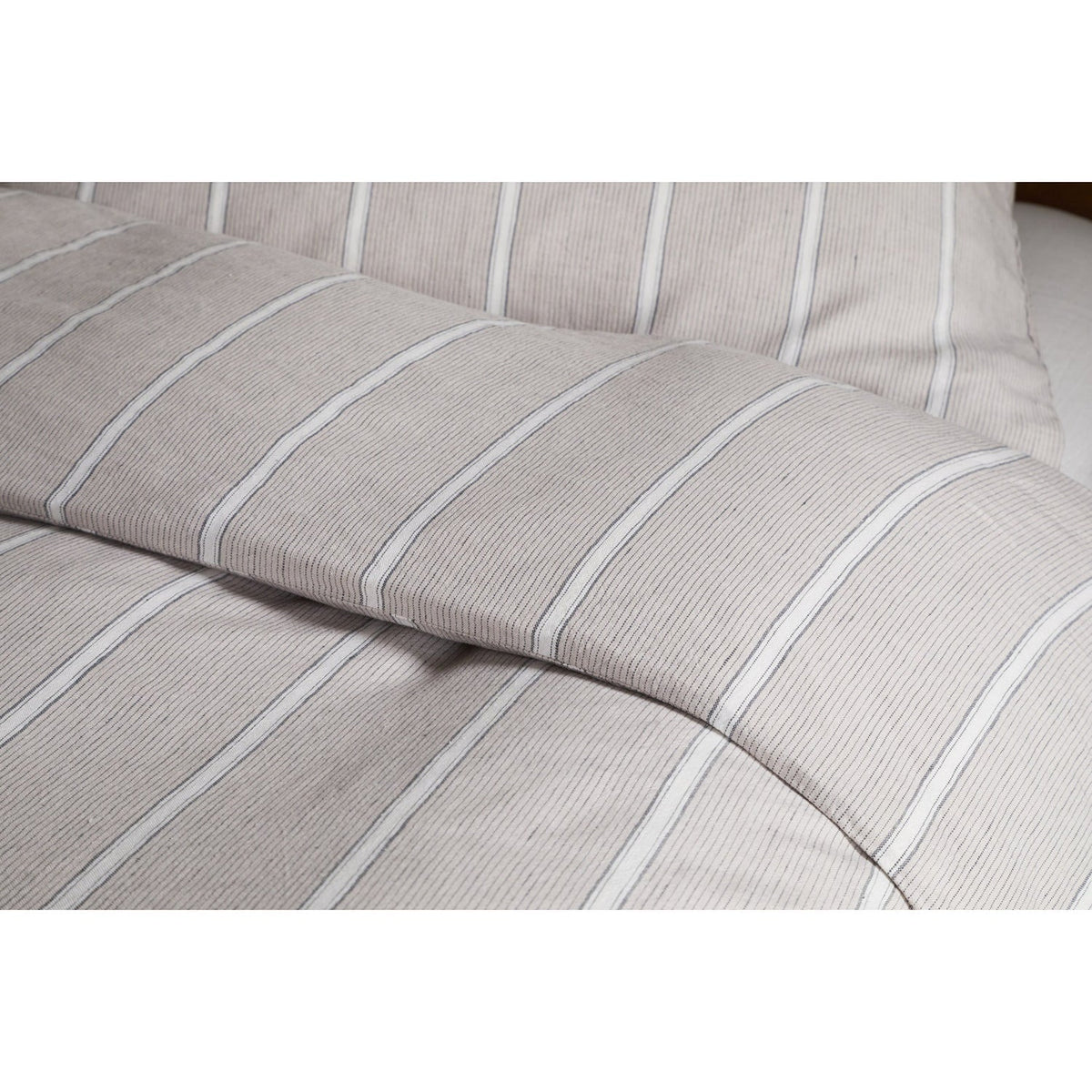 Mora Double Hemp & Cotton Duvet Cover - Stone Grey