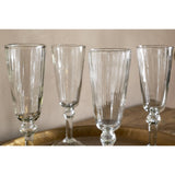 Minati Flute Champagne Glasses - Clear - Set of 4