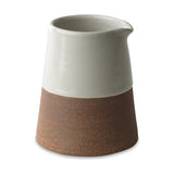 Mali Slanting Jug - White & Terracotta