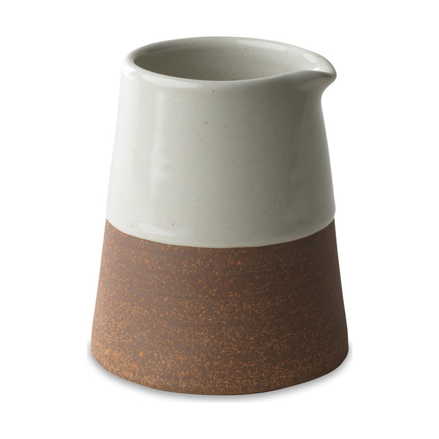 Mali Slanting Jug - White & Terracotta