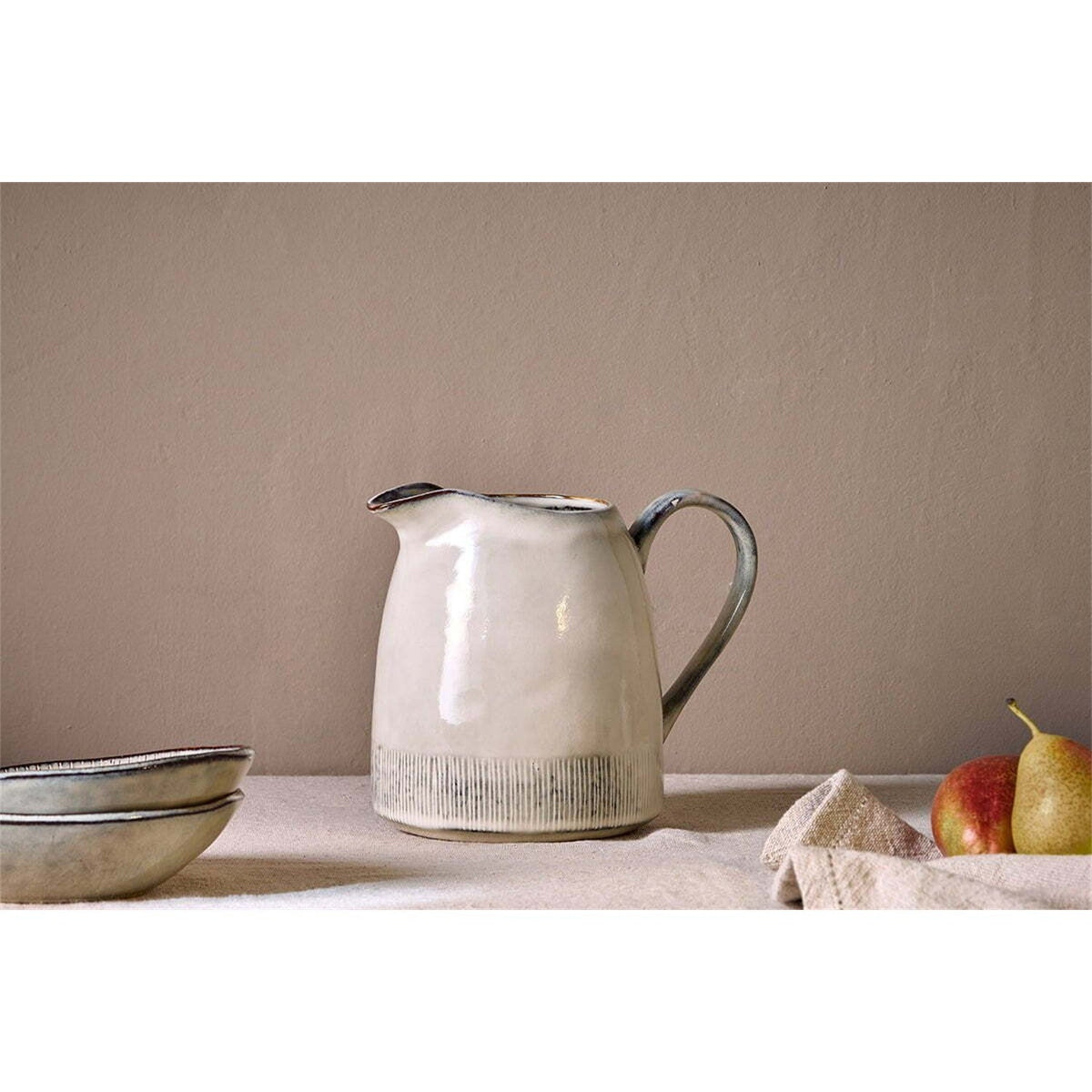 Malia Large Stoneware Jug - Cream