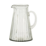 Minati Ribbed Recycled Glass Jug - Clear