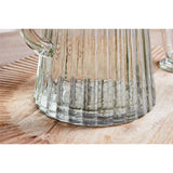 Minati Ribbed Recycled Glass Jug - Clear