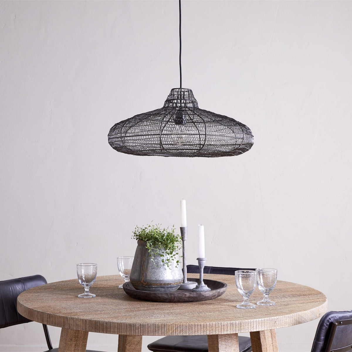Mukuni Wire Lampshade - Bronze & Black