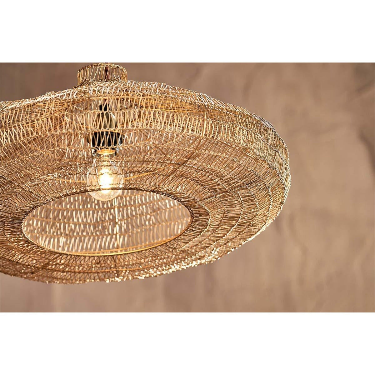 Mukuni Wire Lampshade - Brass