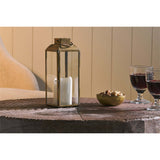Maro Tall Brass Lantern - Antique Brass
