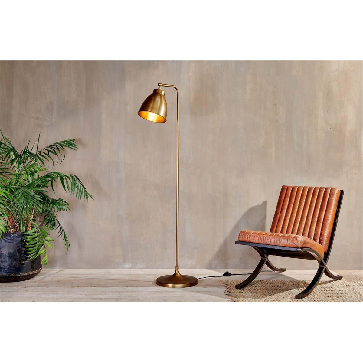 Muturi Floor Lamp - Antique Brass