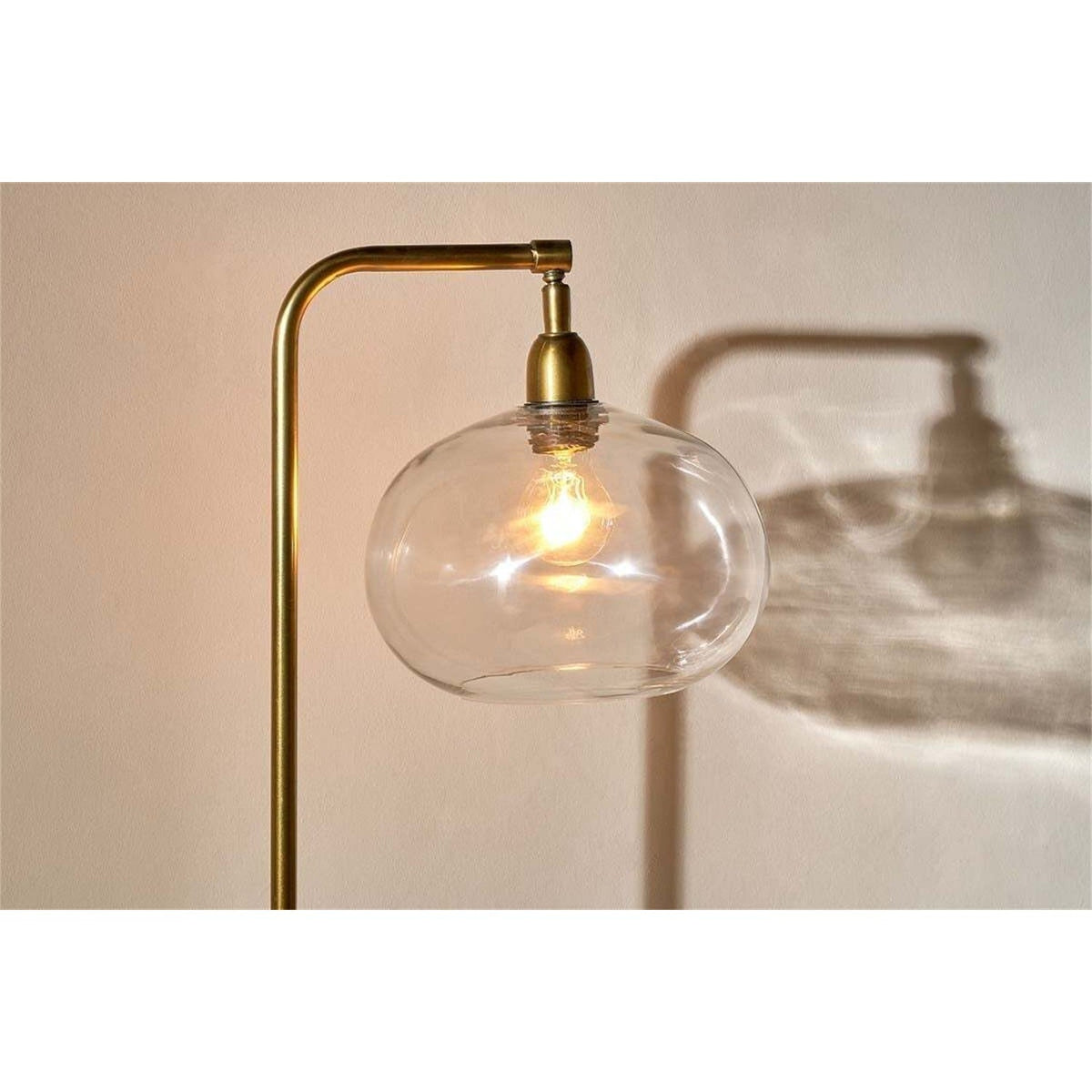 Mulia Recycled Glass Floor Lamp - Antique Brass