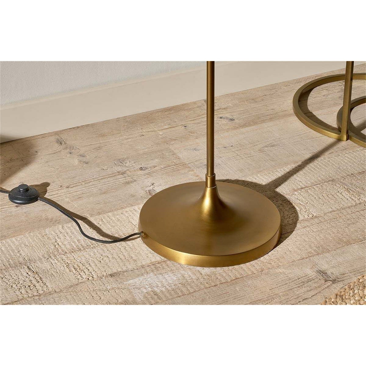 Mulia Recycled Glass Floor Lamp - Antique Brass