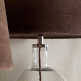 Mendai Medium Velvet & Linen Lampshade - Mocha
