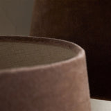 Mendai Medium Velvet & Linen Lampshade - Mocha