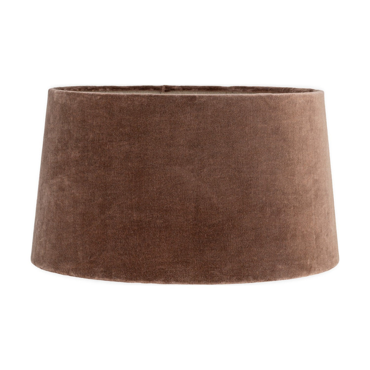 Mendai Extra Large Velvet & Linen Lampshade - Mocha