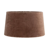 Mendai Extra Large Velvet & Linen Lampshade - Mocha