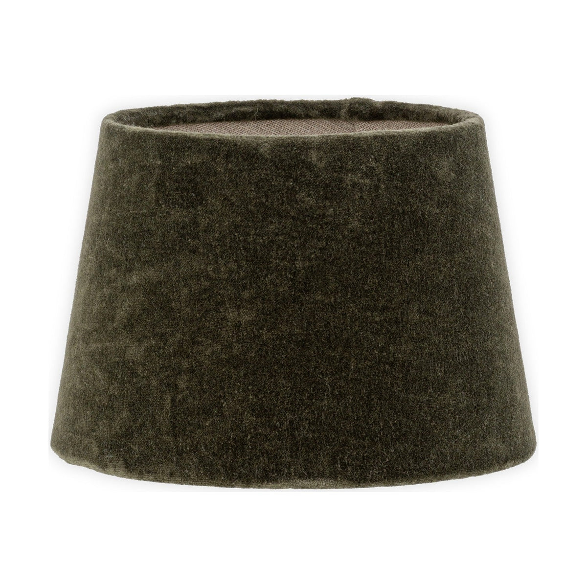 Mendai Small Velvet & Linen Lampshade - Moss Green