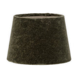 Mendai Small Velvet & Linen Lampshade - Moss Green