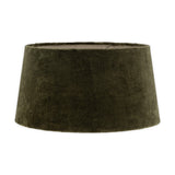 Mendai Large Velvet & Linen Lampshade - Moss Green
