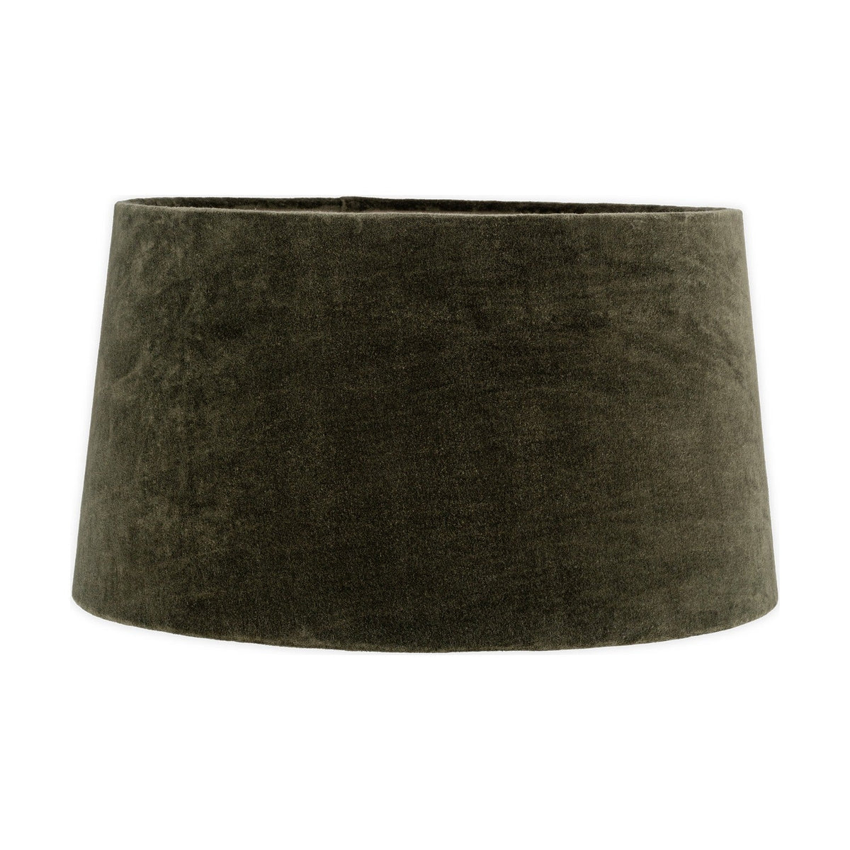Mendai Extra Large Velvet & Linen Lampshade - Moss Green