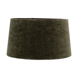 Mendai Extra Large Velvet & Linen Lampshade - Moss Green