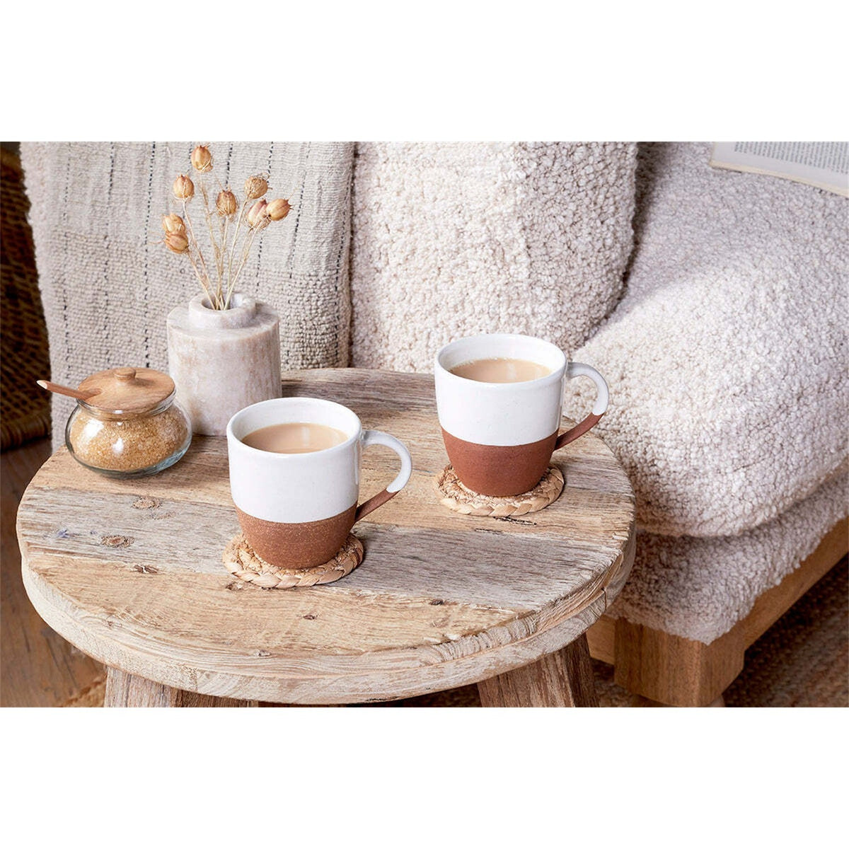 Mali Large Mug - White - Set of 2