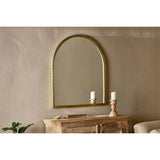 Murwara Arched Wall Mirror - Antique Brass