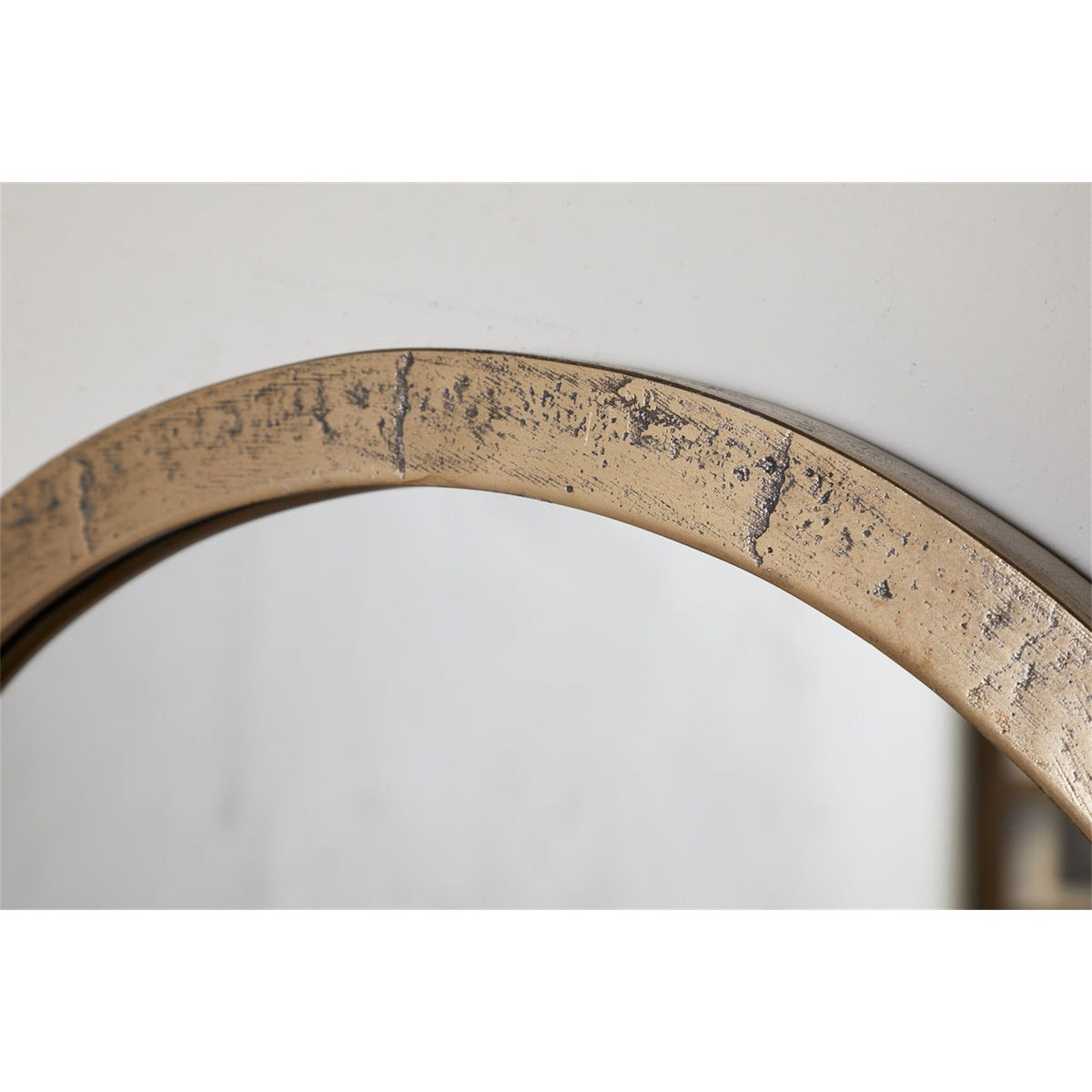 Murwara Small Arched Wall Mirror - Antique Brass