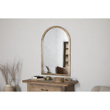 Murwara Large Arched Wall Mirror - Antique Brass