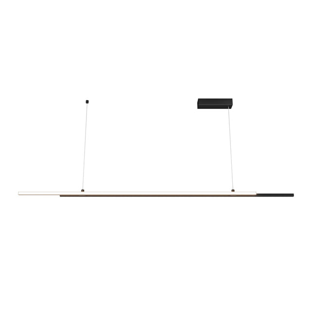 Halo LED Extra Long Linear Suspension Light in black, with an elongated linear design for expansive ambient lighting