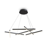 Line LED Suspension Light in black, featuring a sleek linear design for contemporary lighting
