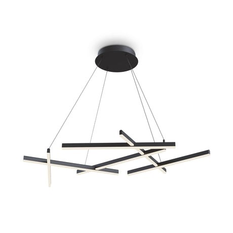 Line LED Suspension Light in black, featuring a sleek linear design for contemporary lighting