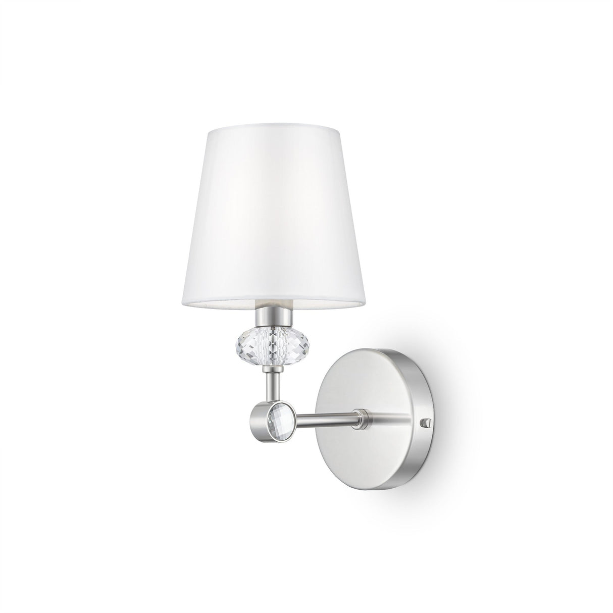 Riverside classic wall light in chrome, adding a timeless and elegant touch to interior walls.