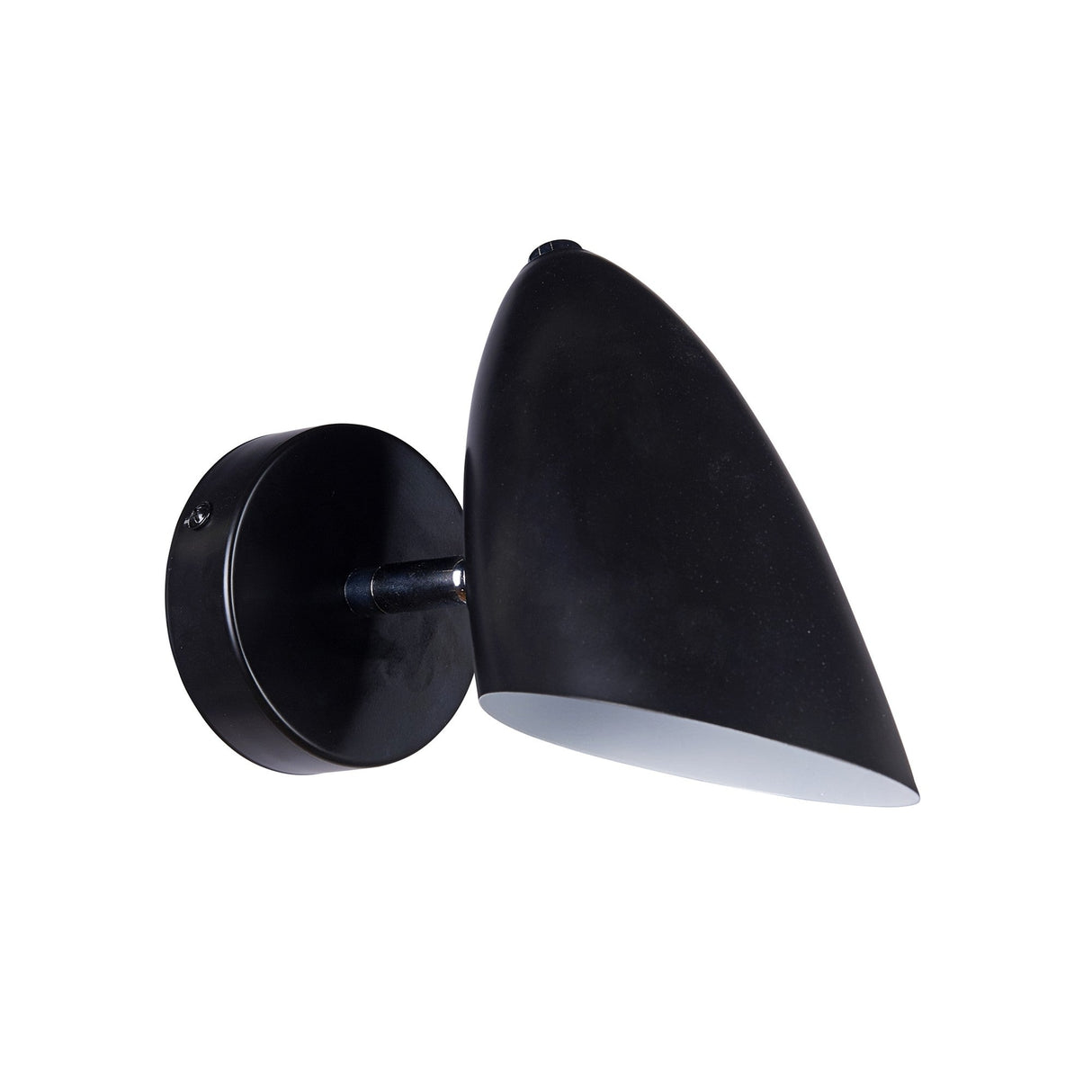 Aida Wall Light in black, shown in an unlit state, showcasing its refined design and clean lines