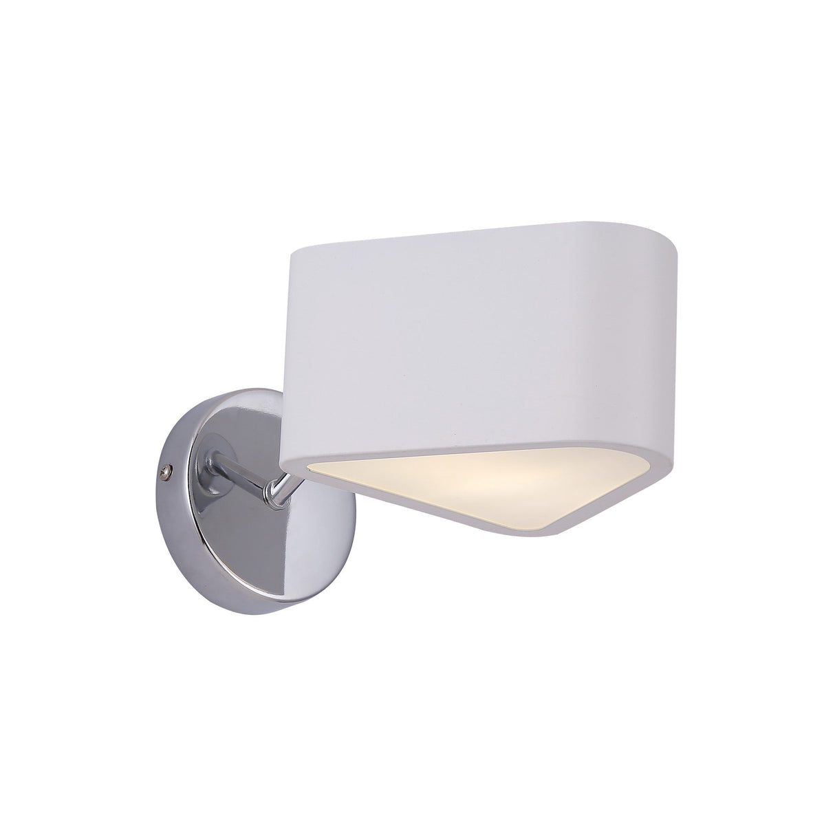 Brianne Down Wall Light in Chrome, a modern wall light with sleek chrome finish and minimalist design.