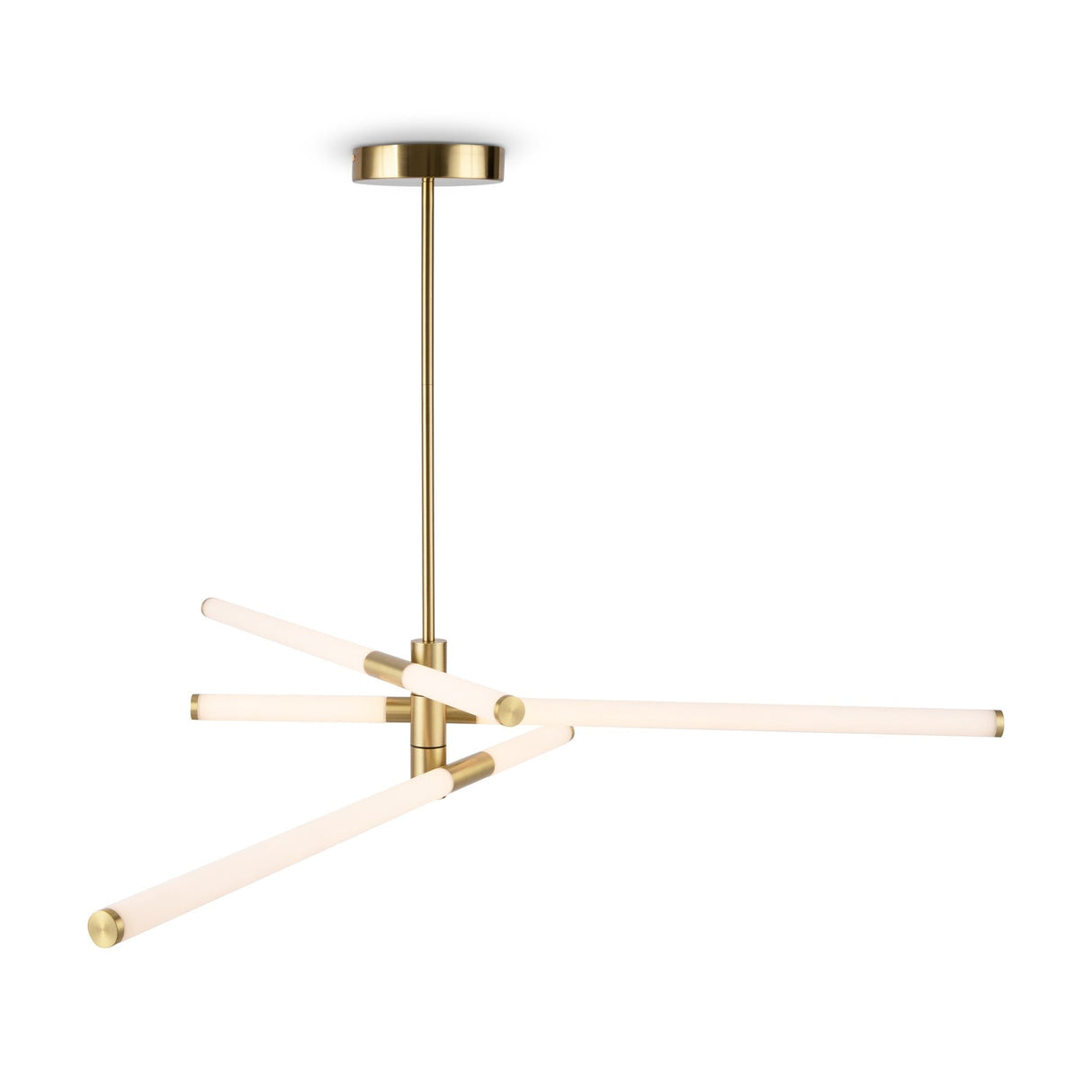 Axis chandelier with gold and white accents, adding sophistication and luxury to any space.