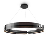 Additional view of Interstellar LED Circular Suspension Light in Graphite, showing its versatile use in contemporary decor.