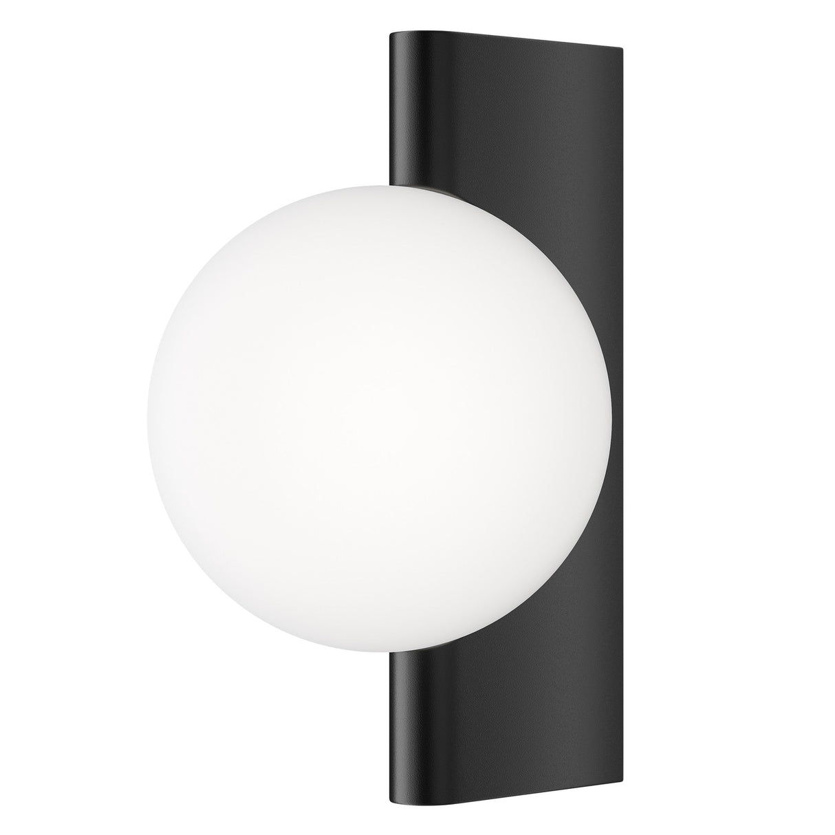 Side view of the Avant-Garde wall light in black, showcasing its creative and unique form.