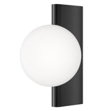 Side view of the Avant-Garde wall light in black, showcasing its creative and unique form.