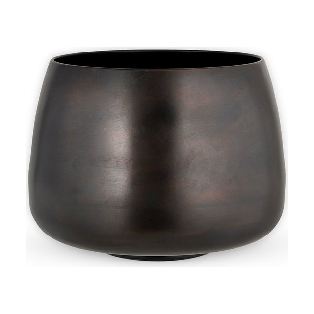 Maliki Small Iron Planter - Aged Bronze