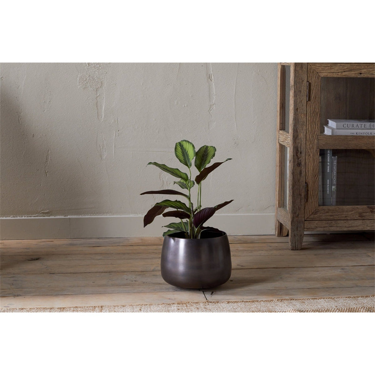 Maliki Small Iron Planter - Aged Bronze