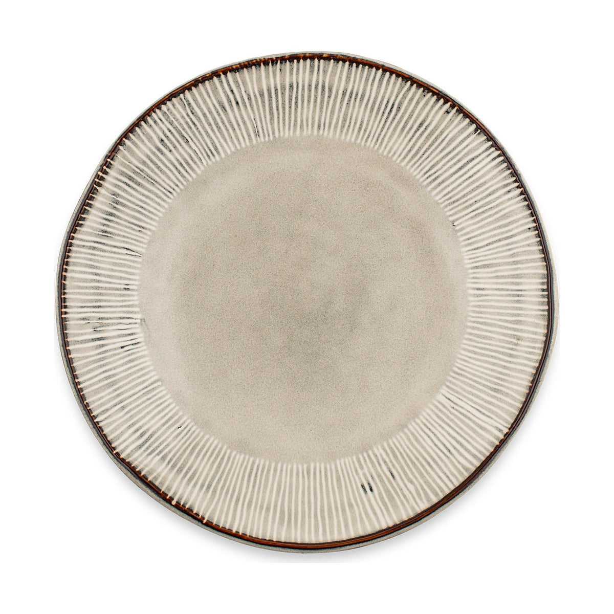 Malia Fluted Stoneware Side Plate - Cream