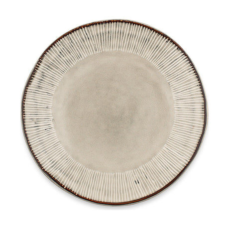 Malia Fluted Stoneware Side Plate - Cream