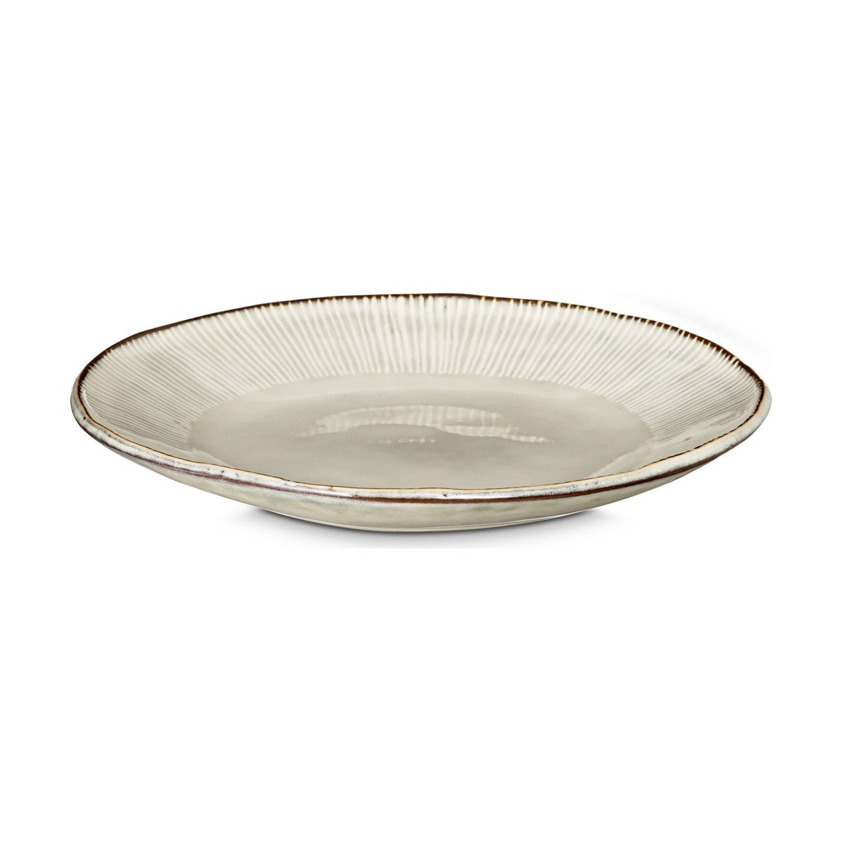 Malia Fluted Stoneware Side Plate - Cream