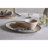 Malia Large Oval Serving Platter - Cream