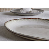 Malia Large Oval Serving Platter - Cream