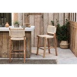 Madrisana Acacia & Rattan Bar Stool - Natural